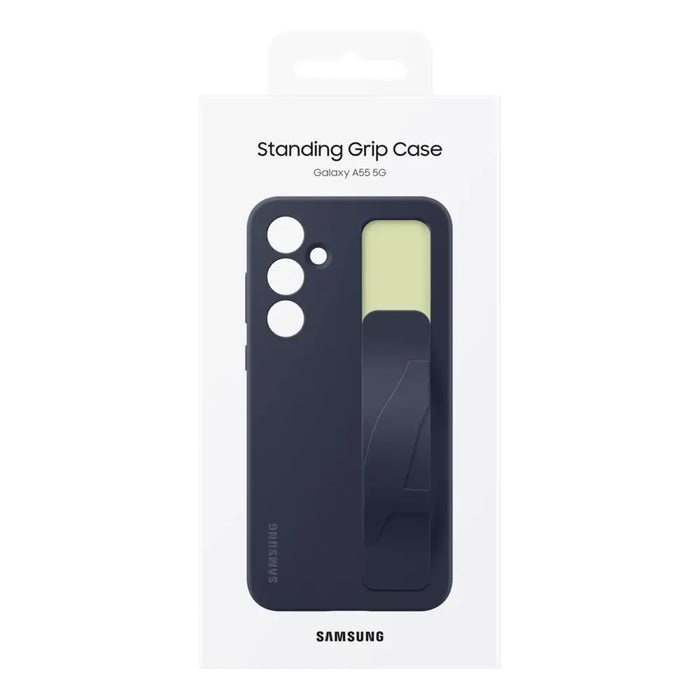 Samsung Standing Grip Case EF-GA556TBEGWW for Samsung Galaxy A55 with handle - blue-black - Cell phone cases