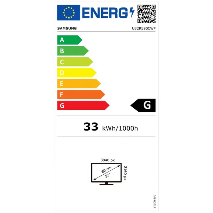 SAMSUNG U32R590 32inch 16:9 Wide Curved 1500R 3840x2160 UHD VA 4ms DP HDMI Dark blue gray Tilt - Потребителски