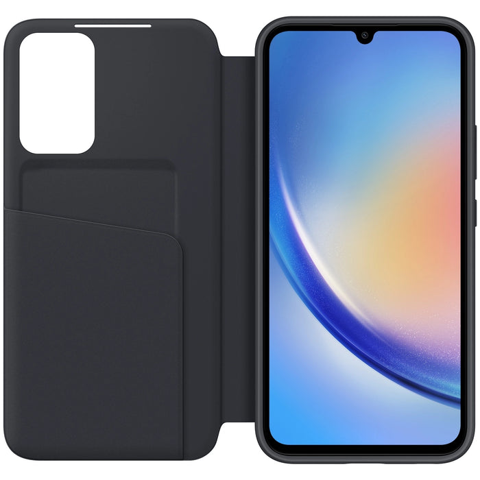 Samsung Smart View Wallet Case за Samsung Galaxy A34 5G Cover with Smart Flip Window Card Wallet Black (EF-ZA346CBEGWW)