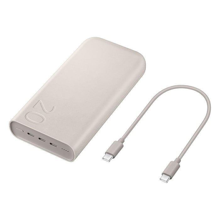 Powerbank Samsung EB-P4520XUEGEU 20000 mAh 3x USB-C 45W SFC - beige