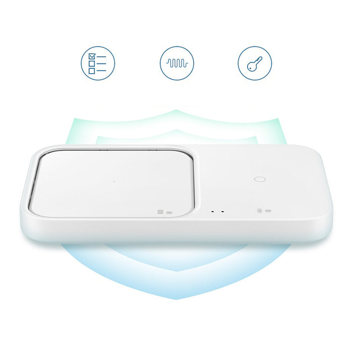 Samsung Wireless Charger Duo EP-P5400TWEGEU inductive charger 15W - white + mains charger + cable