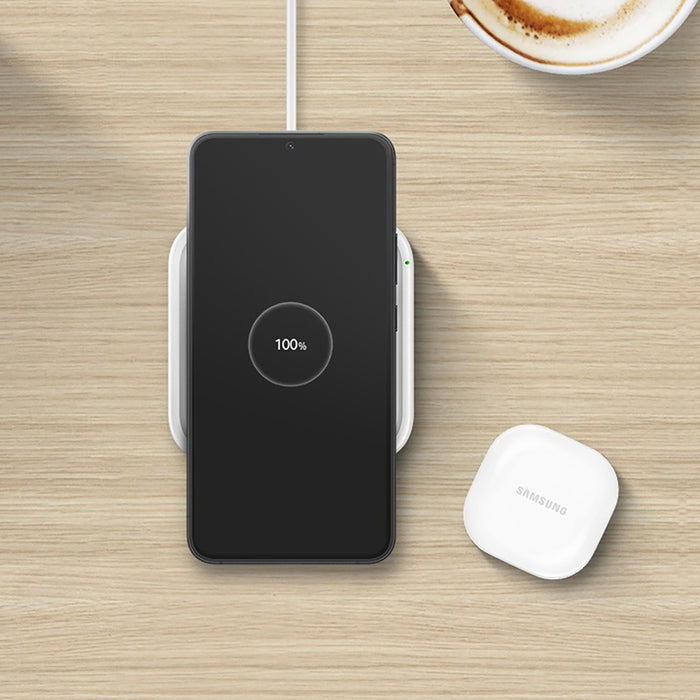 Samsung Wireless Charger Pad EP-P2400TWEGEU 15W inductive charger - white + mains charger