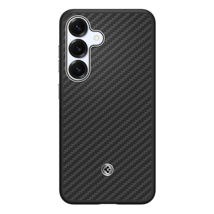 Spigen Enzo Aramid GP-FPS931PGABW Silicone Case with Built-in MagFit Ring for Samsung Galaxy S25 - Black