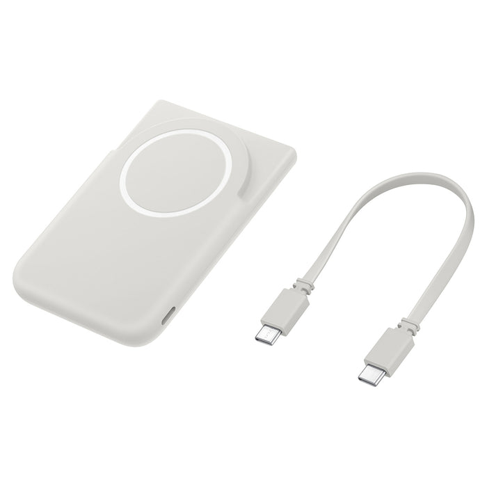 Samsung EB-U2500XJEGWW 25W Qi2 5000 mAh USB-C Power Bank with USB-C Cable - MagSafe Compatible USB-C - Gray