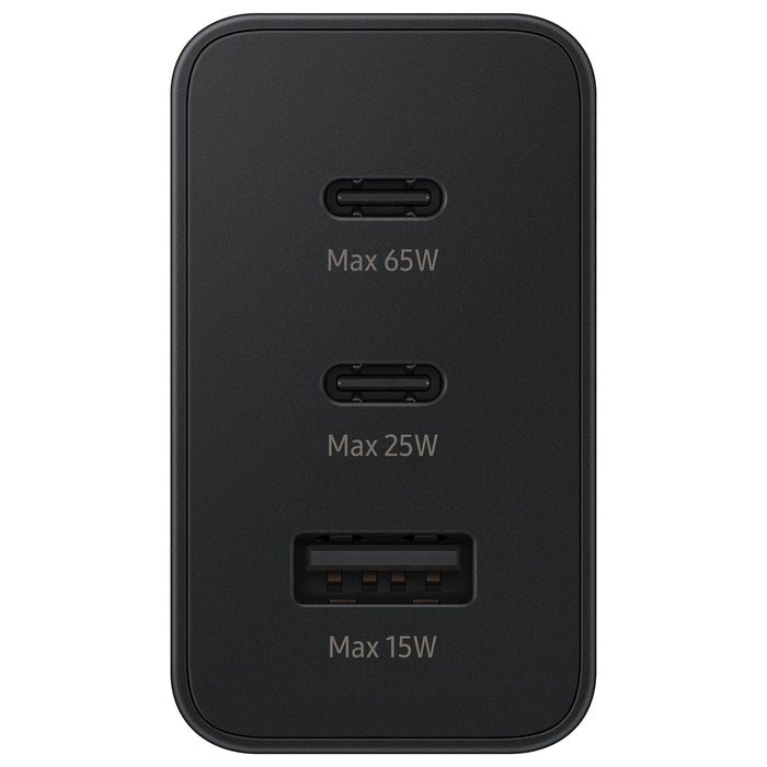 Samsung charger 2x USB Type C / USB PPS, Power Delivery PD 65W, QC 3.0, AFC, FCP black (EP-T6530NBEGEU)