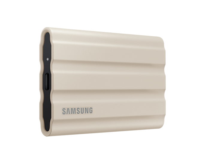 External SSD Samsung T7 Shield, 1TB USB-C, Beige
