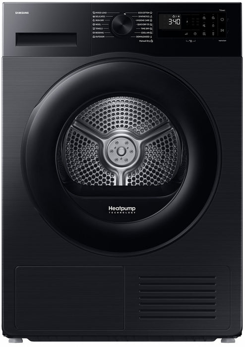 Dryer SAMSUNG DV90DG52A0ABLE, 9 kg, Heat pump, SmartThings, Black