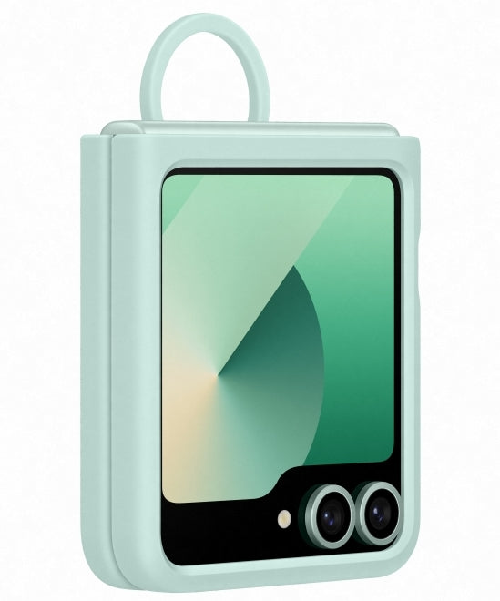 Samsung Galaxy Flip6 Silicone Case  Ring Mint