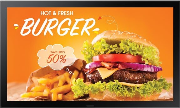 SAMSUNG OH24B Outdoor LCD 24inch FHD 16:9 IP56 rated display kit with protection glass 1500nits 2xUSB 2.0 RJ45 HDMI