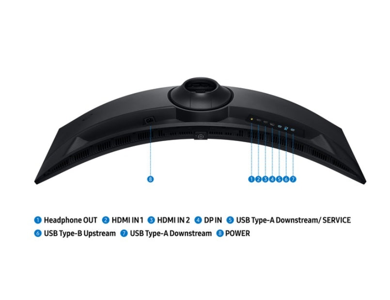 Samsung LS49FG910, 49" Odyssey G9 GAMING VA Curved OLED, 1000R, 144Hz, Smart. 32:9, 5120 x 1440, Display Port , HDMI,Micro HDMI, USB Hub, Silver