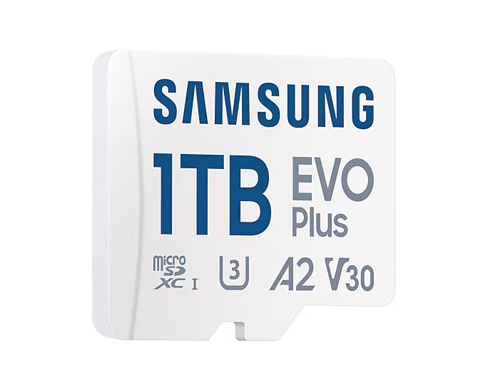 Samsung 1TB micro SD Card EVO Plus with Adapter, UHS-I interface, Read Speed up to 160MB/s