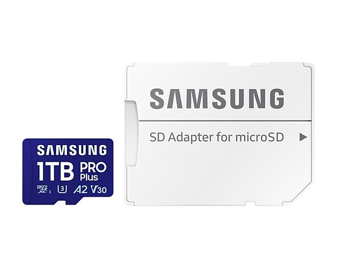 Samsung 1TB micro SD Card PRO Plus with Adapter, UHS-I, Read 180MB/s - Write 130MB/s