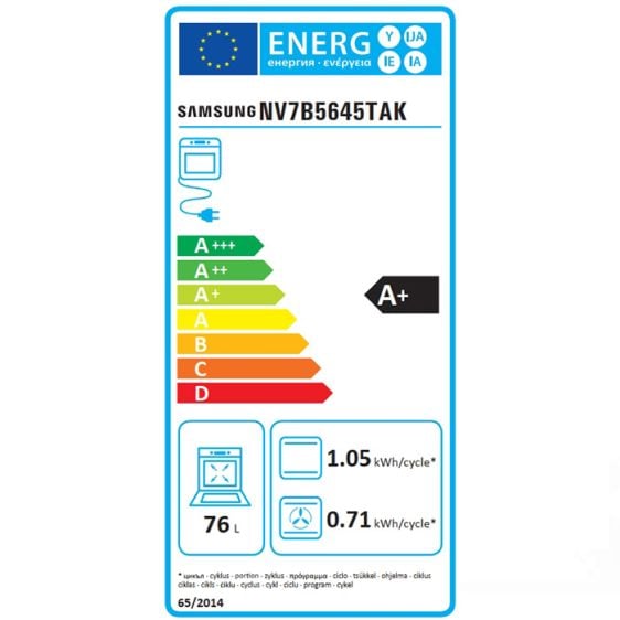 Built-in oven SAMSUNG NV7B5645TAK/U2, 76 l, Dual Cook and Natural Steam