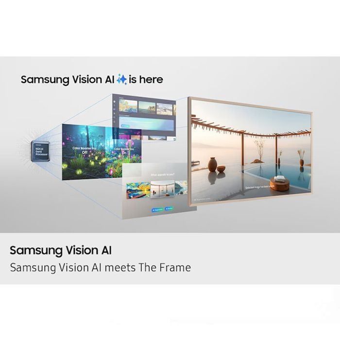 TV SAMSUNG The Frame QE65LS03FAUXXH, 65", QLED 4K UltraHD, Vision AI, SmartTV Tizen™, LS03F (2025)