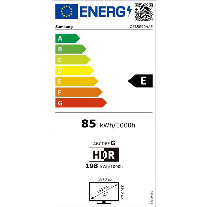 TV SAMSUNG QE65S90HAEXXH, 65"(164 cm), OLED 4K, Vision AI Smart TV, Tizen, S90H (2026)
