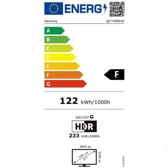 TV SAMSUNG QE77S85FAEXXH, 77", OLED, 4K Ultra HD, Vision AI Smart TV, S85F (2025)