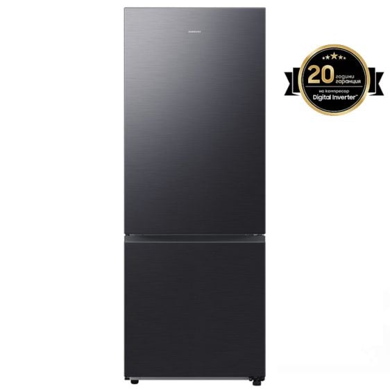 Refrigerator with freezer SAMSUNG RB53DG706AB1EO, 538 l, SmartThings AI Energy Mode, Metal Cooling, 203x75.9 cm, Black Doi