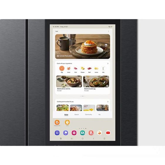 Refrigerator with French door SAMSUNG Family Hub RF65DG9H0EB1EO, 636 l, Black