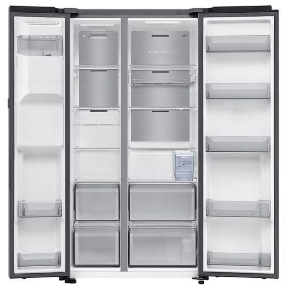Refrigerator with freezer SAMSUNG Side-by-Side RS90F65EDTEO, 621 l, Auto Open Door, 174.4 cm