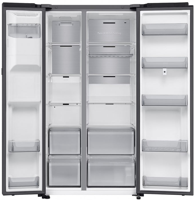 Refrigerator with freezer SAMSUNG Side-by-Side RS90F66BEFEO, 614 l, Auto Open Door, 178.4 cm