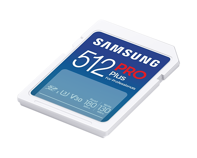 Memory card Samsung PRO Plus, SD Card, 512GB, White