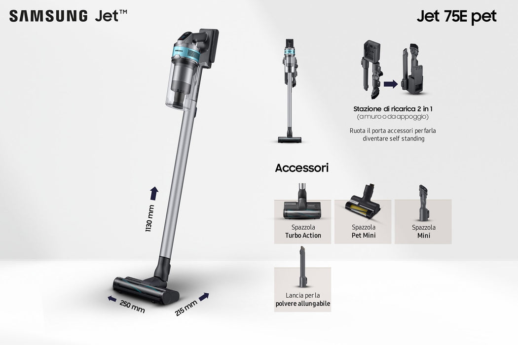 Cordless vacuum cleaner SAMSUNG VS20B75AGR1/GE