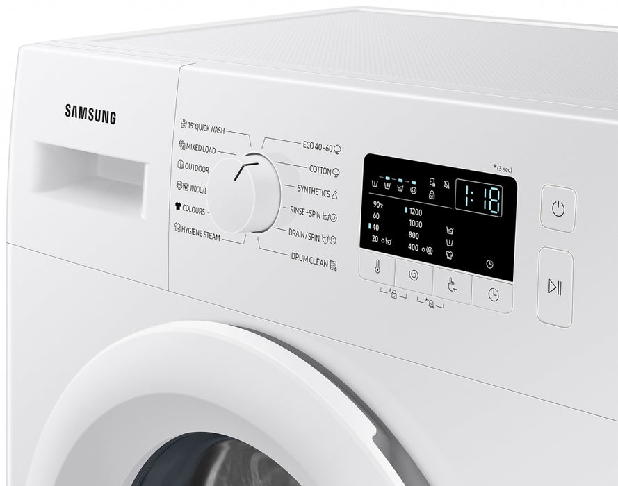 Washing machine SAMSUNG WW60A3120WE/LE, 6 kg, 1200 rpm, Hygiene Steam