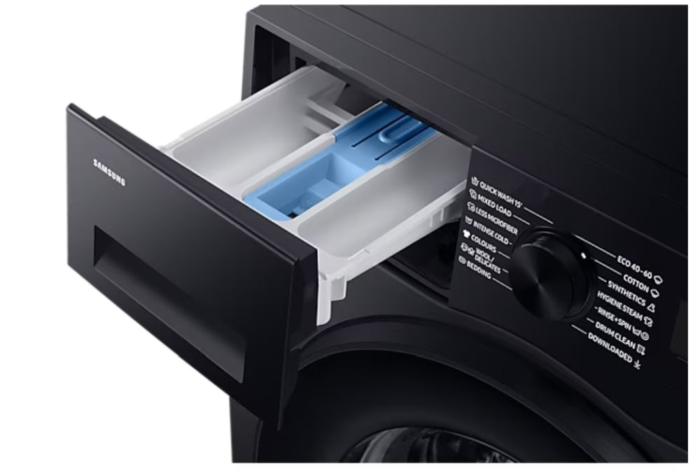 Washing machine SAMSUNG WW80CGC04DABLE, 8 kg, 1400 rpm Eco Bubble, SmartThings, Black Inox