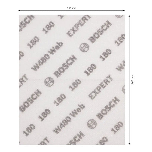 SANDING PADS 115X140 P180 2 PCS BOSCH EXPERT W480 - Шкурки за ръчно шлайфане<<<Консумативи за
