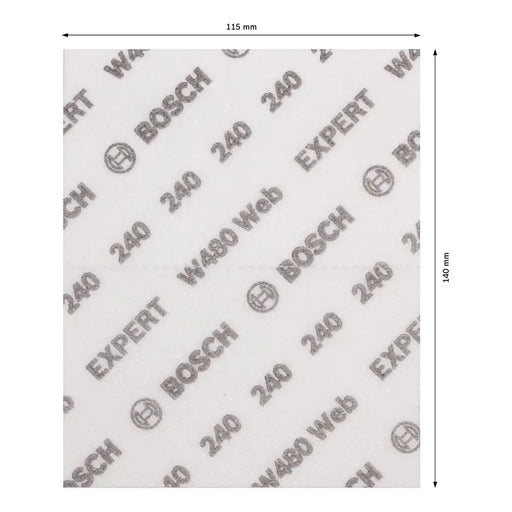 SANDING PADS 115X140 P240 2 PCS BOSCH EXPERT W480 - Шкурки за ръчно шлайфане<<<Консумативи за