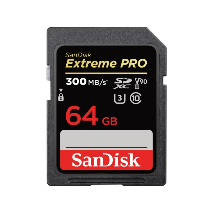 SANDISK Extreme PRO SDXC memory card 64GB UHS-II Up to 300 MB/s - Карти памет<<<Фото и видео аксесоари<<<ValiAPI