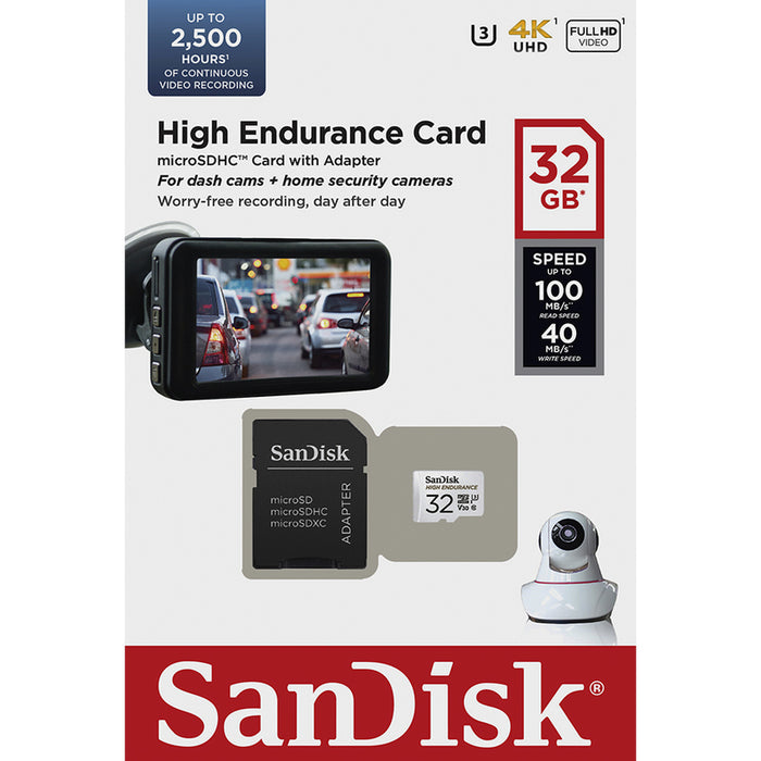 Memory card SANDISK High Endurance, microSDHC, 32GB