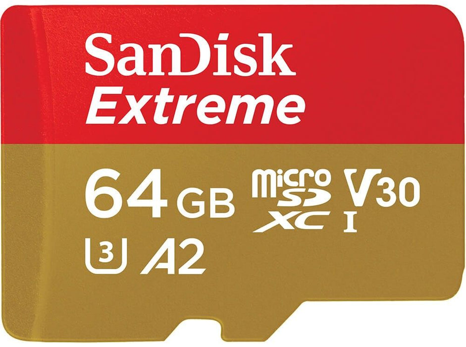 Memory card SANDISK EXTREME microSDXC 64 GB 170/80 MB/s UHS-I U3 (SDSQXAH-064G-GN6MA)
