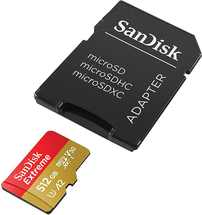 Memory card SANDISK EXTREME microSDXC 512 GB 190/130 MB/s UHS-I U3 (SDSQXAV-512G-GN6MA)