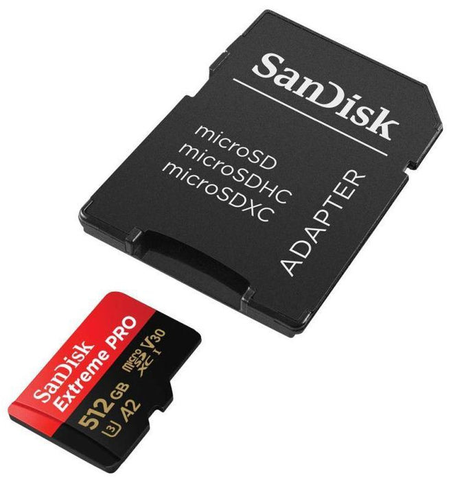Memory card SANDISK EXTREME PRO microSDXC 512GB 200/140 MB/s UHS-I U3 (SDSQXCD-512G-GN6MA)