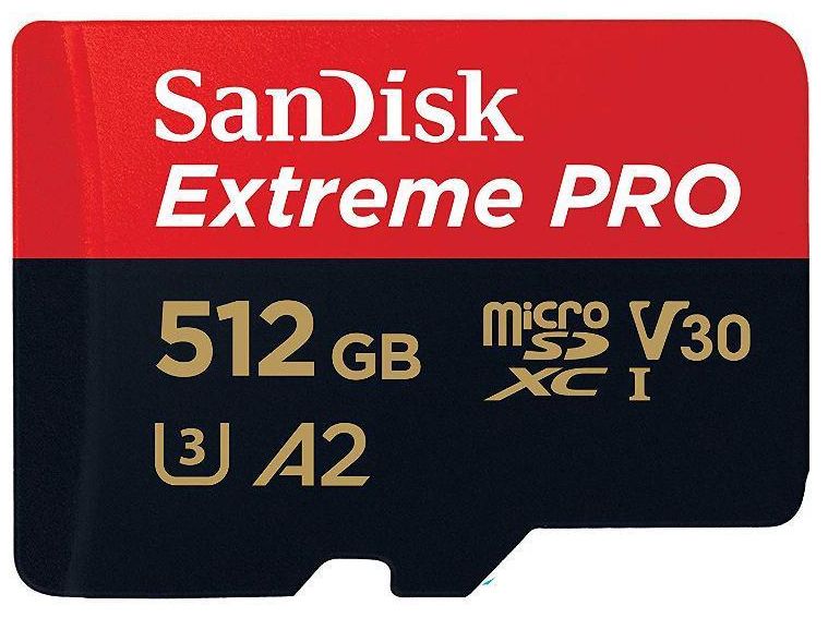 Memory card SANDISK EXTREME PRO microSDXC 512GB 200/140 MB/s UHS-I U3 (SDSQXCD-512G-GN6MA)