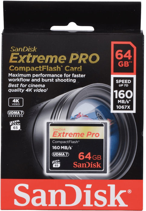 Memory card SANDISK Extreme PRO, CompactFlash, 64GB