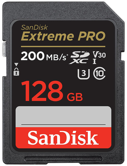 Memory card SANDISK EXTREME PRO SDXC 128GB 200/90 MB/s UHS-I U3  (SDSDXXD-128G-GN4IN)
