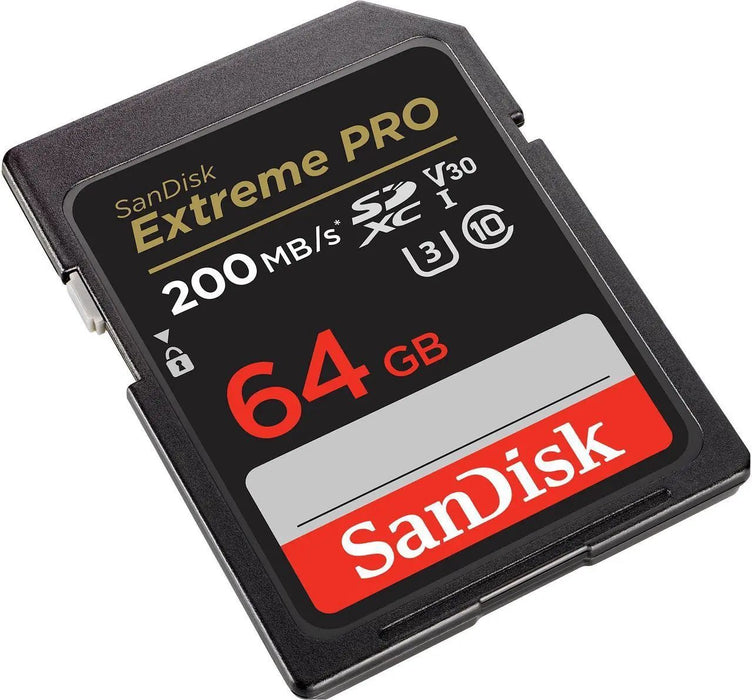 Memory card SANDISK EXTREME PRO SDXC 64GB 200/90 MB/s UHS-I U3 (SDSDXXU-064G-GN4IN)