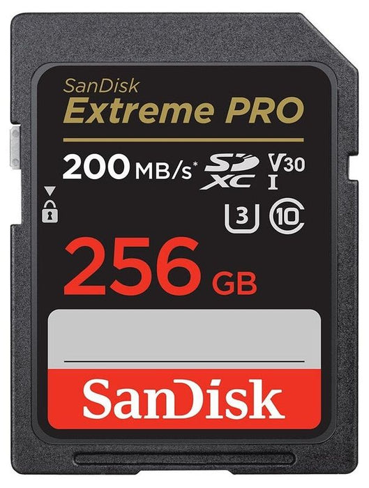 Memory card SANDISK Extreme PRO SDXC, 256GB, UHS-1, Class 10, U3, 140 MB/s
