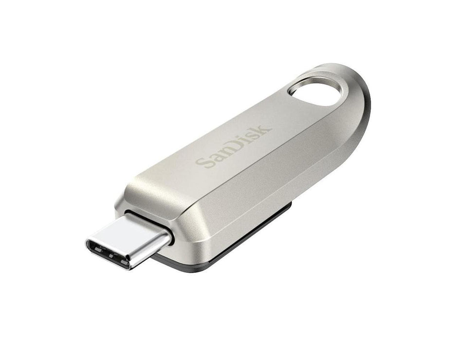 SanDisk Ultra Luxe USB memory stick, 128GB, USB 3.2 Gen 1, USB-C, Silver