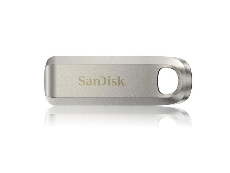 SanDisk Ultra Luxe USB memory stick, 128GB, USB 3.2 Gen 1, USB-C, Silver
