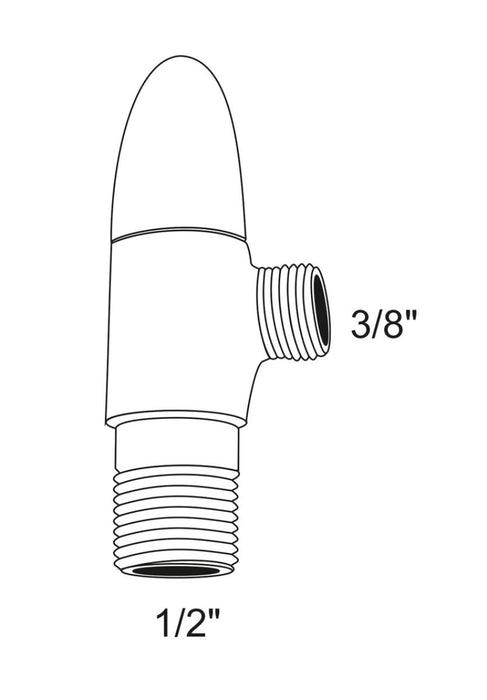 CERAMIC CORNER FAUCET WITH SOCKET 1/2x3/8