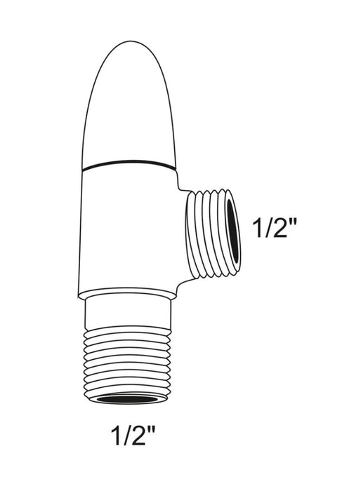 CERAMIC CORNER FAUCET WITH OUTLET 1/2x1/2