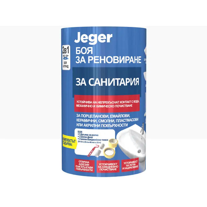 SANITARY PAINT WHITE 0.5 L JEGER - Бои със специално приложение<<<Бои и лакове<<<Praktiker