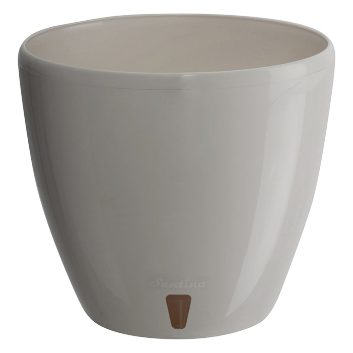 PLASTIC POT F16CM WITH WATER TANK SANTINO DECO TWIN