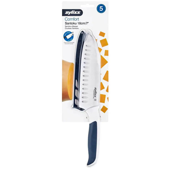 SANTOKU KNIFE WITH GUARD 18CM ZYLISS COMFORT - Дъски ножове и белачки<<<Домашни потреби<<<Кухня<<<Praktiker
