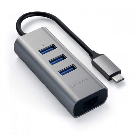 HUB USB Satechi Aluminum Type-C Hub (3x USB 3.0, Ethernet)
