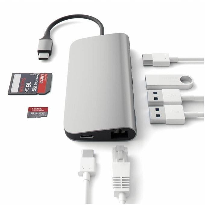 HUB USB Satechi Type-C (HDMI 4K, 3xUSB 3.0, Ethernet) ST-TCMAM