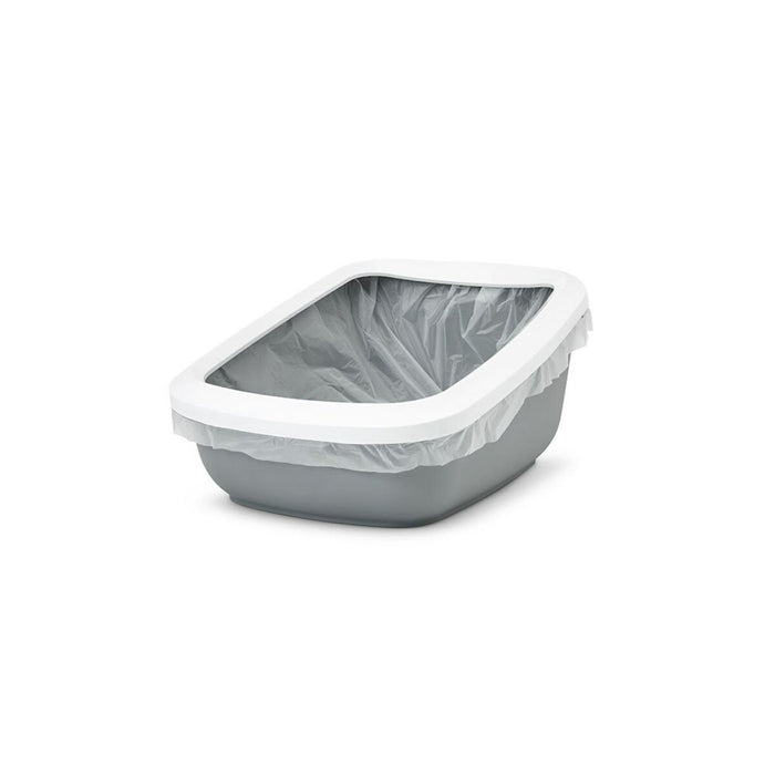 Cat Litter Box Savic White Grey Plastic
